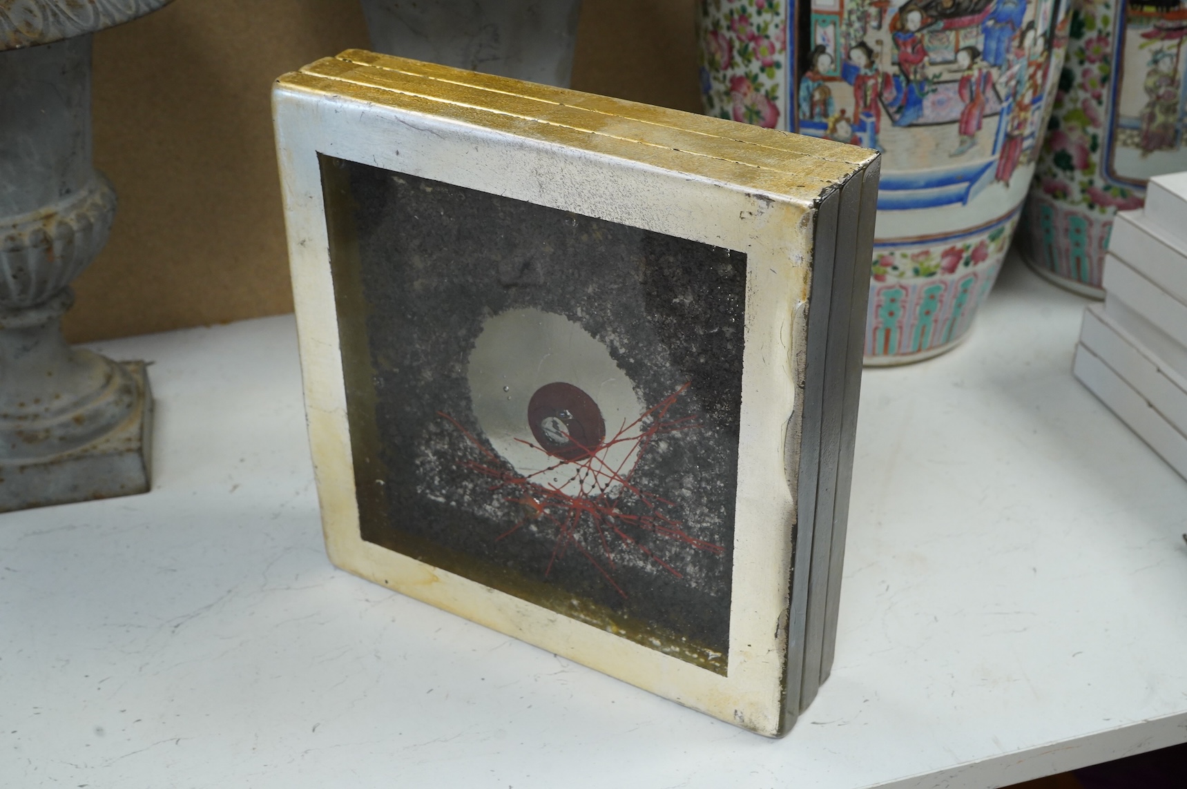 Yumi Nozaki, (Japanese, b.1973) three layer glass installation, ‘Claire de Lune’, 29cm sq